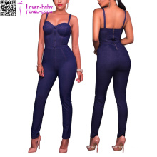 Cammi Denim Sexy Lady Playsuits and Jumpsuits (L55334)